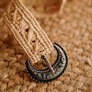 Sezane Fine Louvre Belt Raffia Size 75